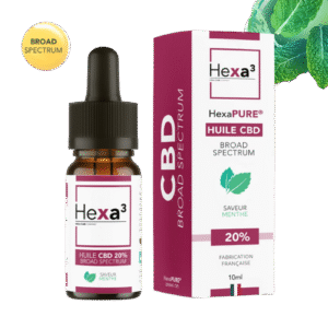 Huile CBD 20% Broad Spectrum Menthe 10ml Hexa3