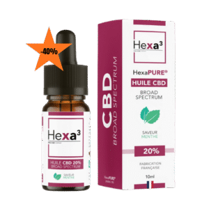 Huile CBD 20% Broad Spectrum Menthe 10ml Hexa3